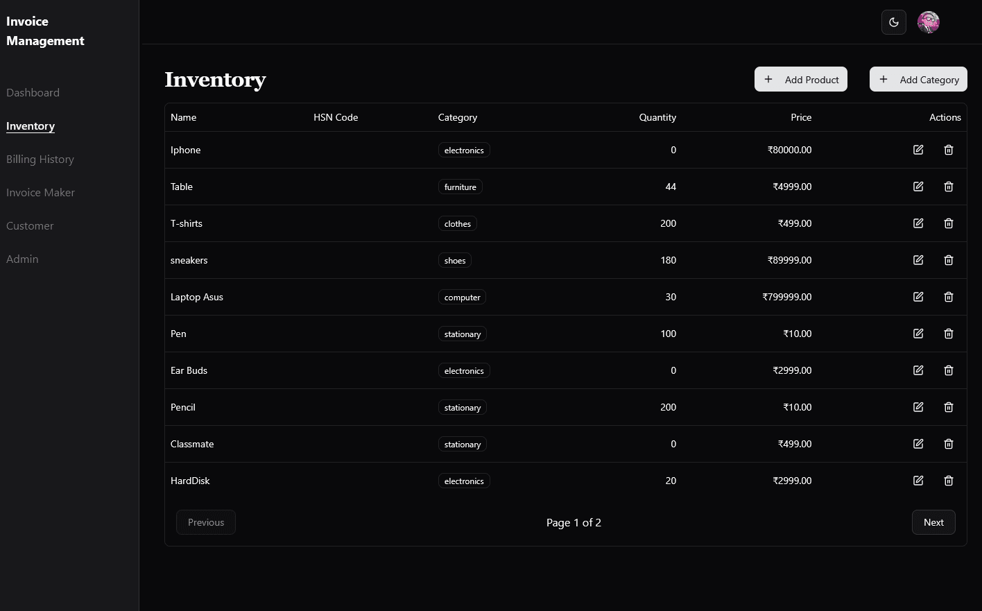 Invoice Management System